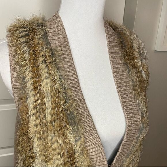 Joie Rabbit Fur Vest size Medium - Picture 6 of 15